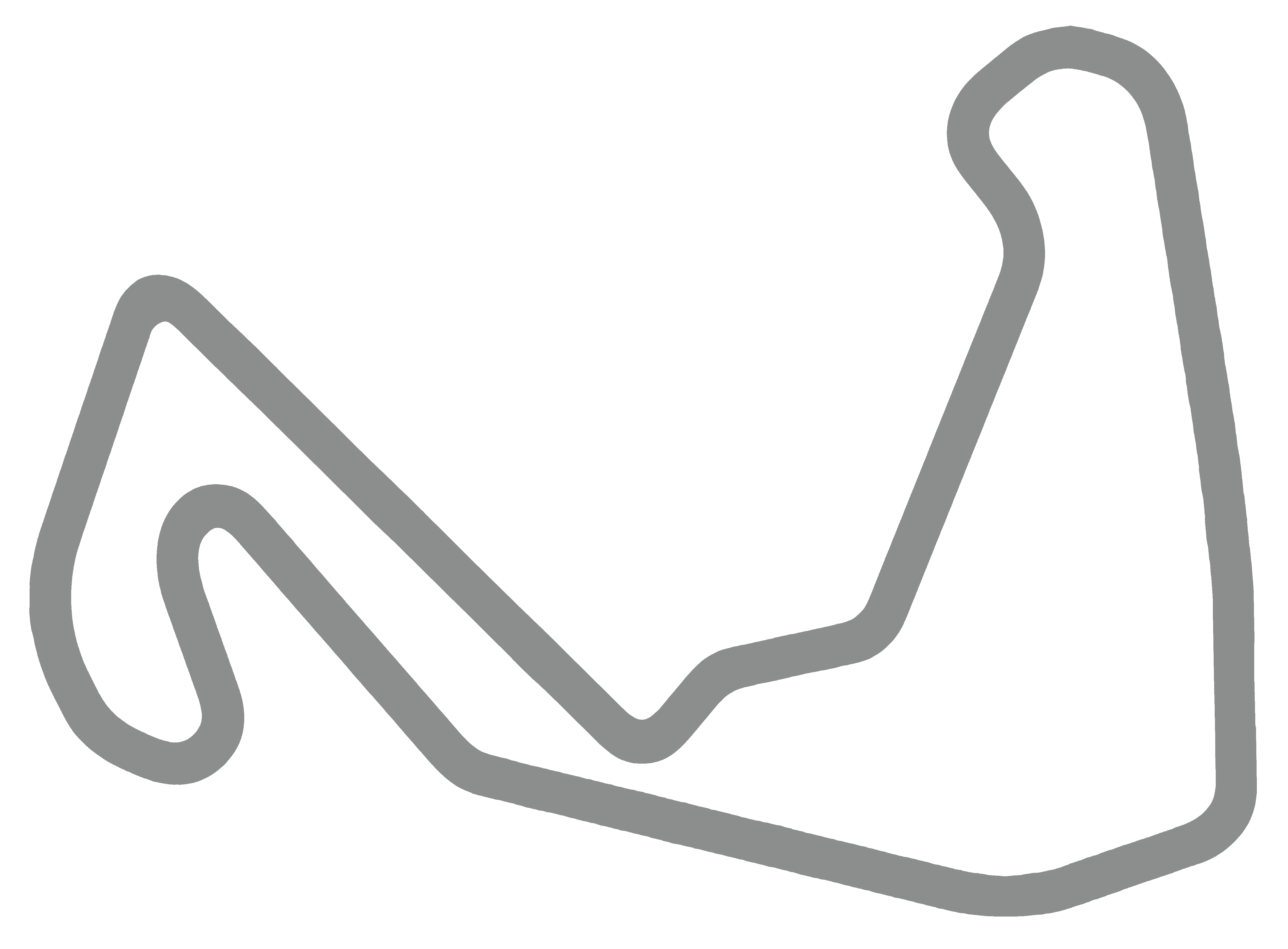 Roadcourseoutline Gray Carolina Motorsports Park